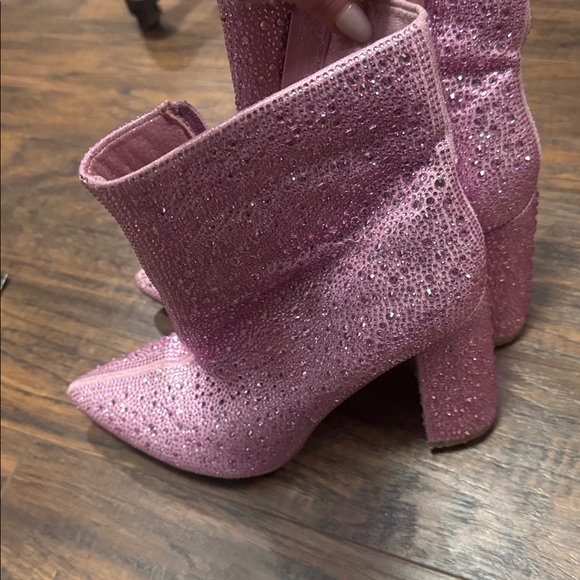 Pink Diamond Rhinestone Boots - Picture 2 of 3